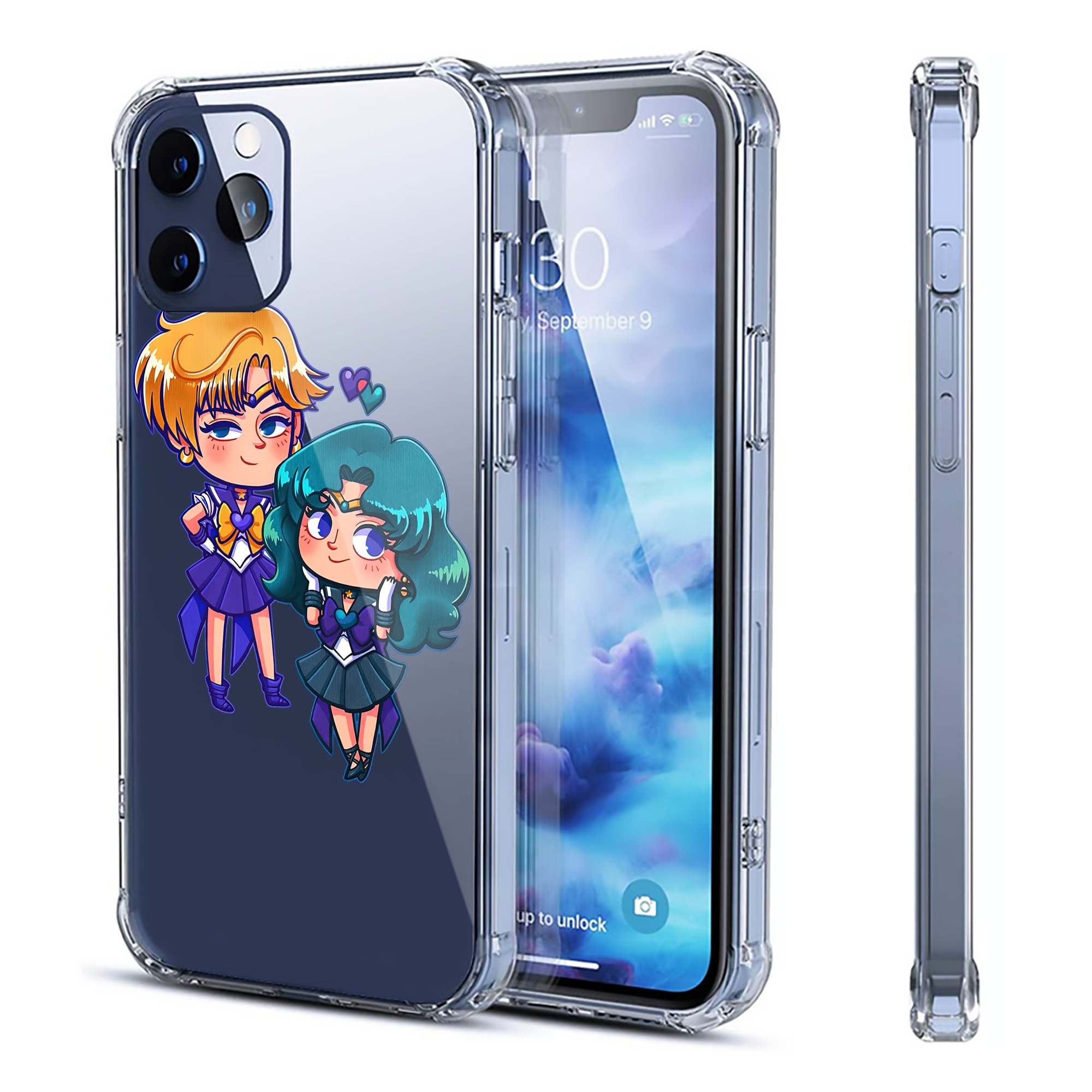 （画像用） 美少女戦士セーラームーン 天王はるか Sailor Moon Tenoh Haruka 【iPhone 12シリーズ対応】透明スマホケース（クリアソフトケース）